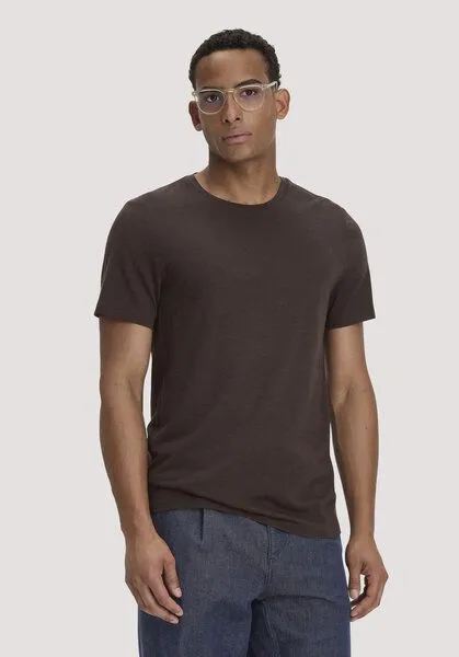 hessnatur hessnatur Wollshirt Regular aus reiner Bio-Merinowolle, Kakao braun, – Produktbild 1 von 4