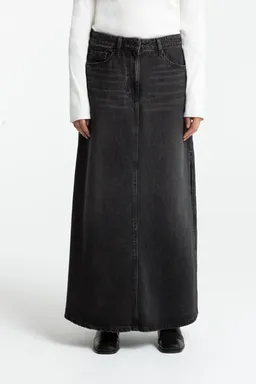 Kings Of Indigo Kings of Indigo Damen vegan Denim-Rock Amirah Schwarz – Produktbild 1 von 1