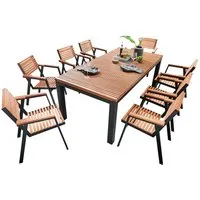 Rondo Gartenmöbel-Set 'Berrissimo', 9-teilig, 8 Sessel, 1 Tisch – Produktbild 1 von 1