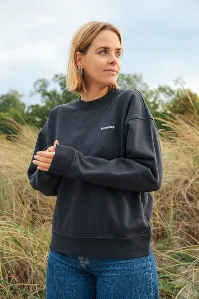SALZWASSER FONTE – Sweater (Damen) aus 100% Bio-Baumwolle (GOTS) von SALZWASSER, Dunkelblau (blau), – Produktbild 1 von 4