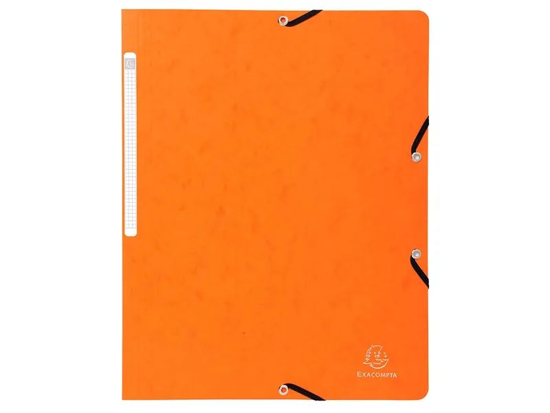Exacompta 50 Exacompta Eckspannmappen aus Colorspan-Karton, 355 g/m², DIN A4, ohne Klappen, orange – Produktbild 1 von 1