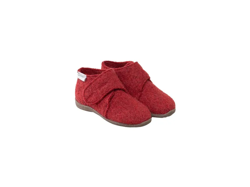 Gottstein Gottstein Kinder-Hausschuh Alpine Racer RU für Jungen & Mädchen aus 100% Schurwolle, Rot, – Produktbild 1 von 6