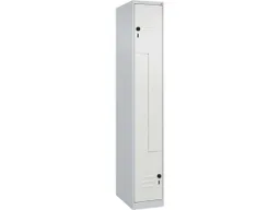 C+P C+P Z-Spind Classic PLUS, 2 Fächer, 1850x300x500mm, Lichtgrau/Verkehrsweiß – Produktbild 1 von 1