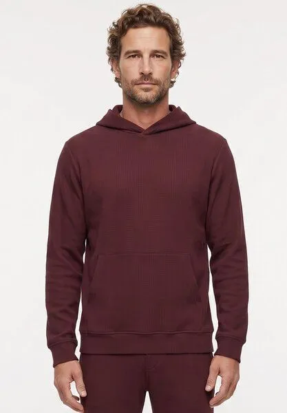ORGANICATION ORGANICATION HECTORR | Waffel Hoodie aus Bio-Baumwolle & recyceltem Polyester, Red, – Produktbild 1 von 5