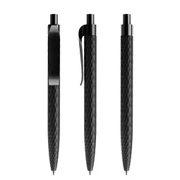 prodir prodir® Kugelschreiber QS01 PMP Push, blaue Mine, schwarz, Schwarz, – Produktbild 1 von 1