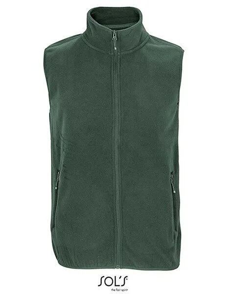 Sol's Sol's Unisex Factor Zipped Fleeceweste Bodywarmer Gilet aus recyceltem PET Vegan, Forest green, – Produktbild 2 von 3