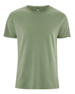 HempAge Hempage Herren vegan T-Shirt Timeless Basic In Kaktusgrün – Produktbild 1 von 1