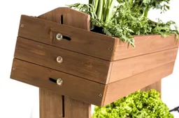 matrasa Hochbeet CUBE 4 - Vertikales Beet für Terrasse Balkon & Garten Braun, mit 4 Etagen und beweglichen Kästen – Produktbild 1 von 1