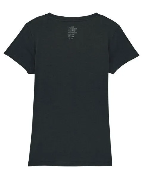 Human Family Human Family Damen T-Shirt mit V-Ausschnitt "Evolution - Stand Against" in 4 Farben, Schwarz, – Produktbild 3 von 4