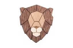 BeWooden BeWooden Brosche aus Holz – Löwe – Produktbild 1 von 1