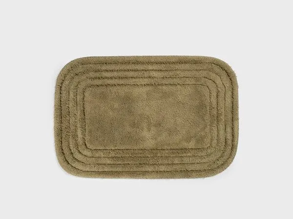 Yumeko Yumeko Ovale Badematte 60x90 cm aus Bio-Baumwolle, Olive green, – Produktbild 2 von 3