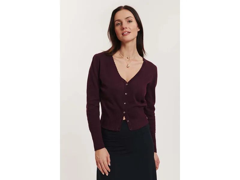 Tranquillo Tranquillo Cardigan Linaa aus Biobaumwolle - winetasting – Produktbild 4 von 6