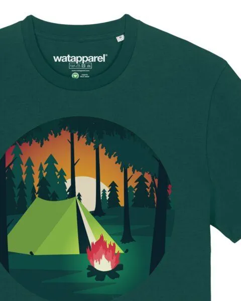 watapparel watapparel T-Shirt Unisex Zelten, Glazed green, – Produktbild 3 von 3