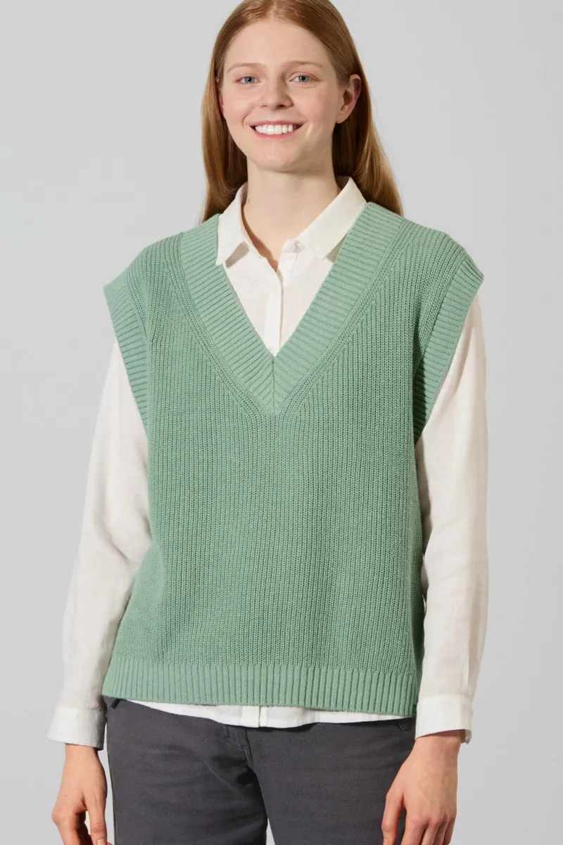 HempAge Hempage Damen vegan Strickweste In Mentagrün, Grün, – Produktbild 2 von 2