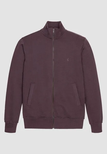 recolution Herren Sweatjacke aus Bio-Baumwolle - CAMPHOR - recolution, Dark grape (lila), – Produktbild 1 von 4