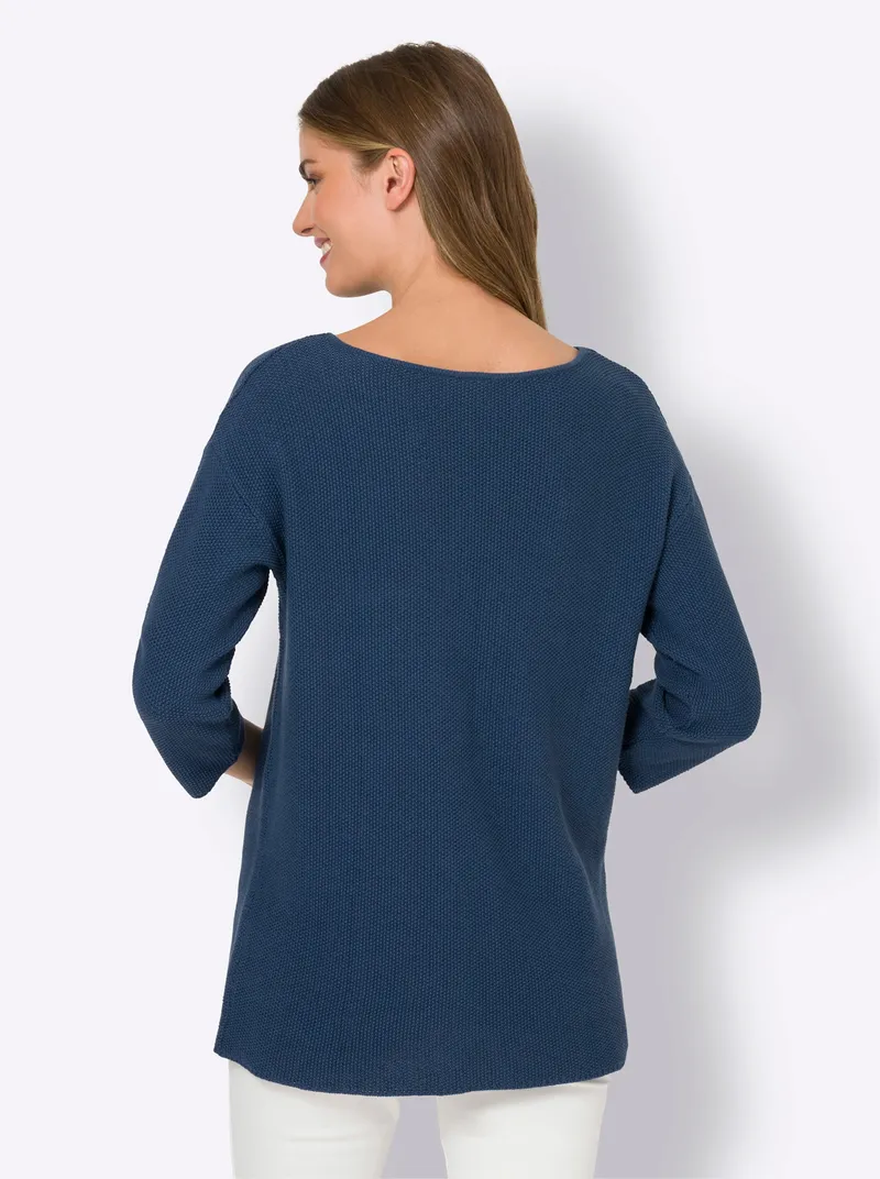 heine Strickpullover jeansblau, Jeansblau, – Produktbild 2 von 2