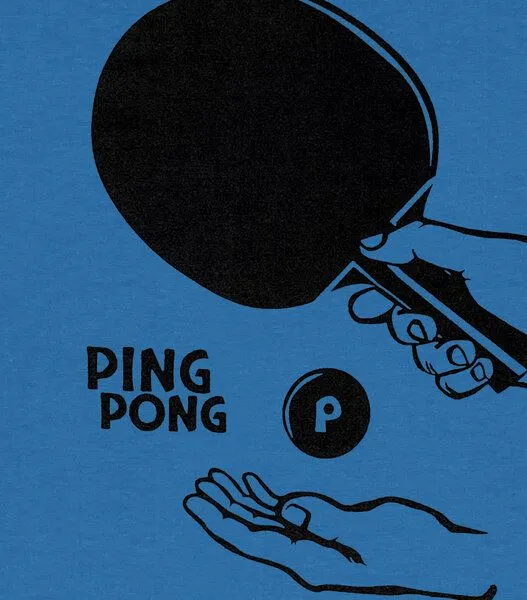 päfjes päfjes Ping Pong Tischtennis - Fair Wear Männer T-Shirt, Blau, – Produktbild 4 von 4