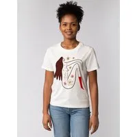 watapparel watapparel T-Shirt Frauen Love and flex, Off white, – Produktbild 1 von 1