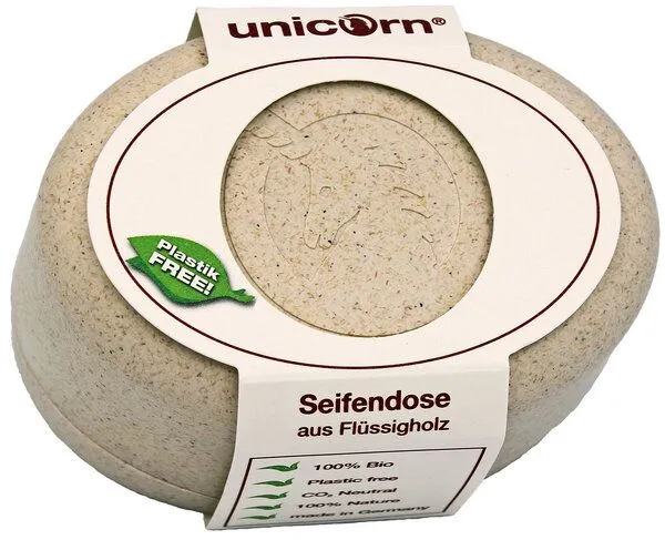 Unicorn unicorn Plastikfreie Seifendose aus Flüssigholz, Sahneweiß, – Produktbild 2 von 4