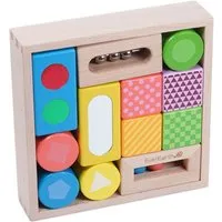 EverEarth EverEarth Entdeckerbausteine Holzbausteine 13-teilig Maße 18 x 18 x 4,5 cm – Produktbild 1 von 1