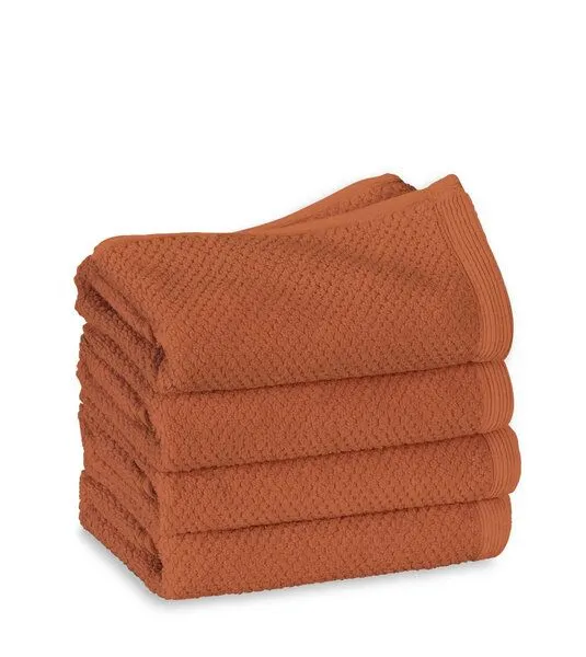 Kushel Towels Kushel Towels Gästehandtuch aus Biobaumwolle & TENCEL Modal, Terra cotta, – Produktbild 2 von 4