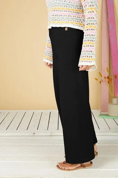 La Gitana La Gitana Lange Damenhose Bio-Baumwolle „Anouk“ – Loose Fit, fair & nachhaltig produziert, Schwarz, – Produktbild 3 von 4