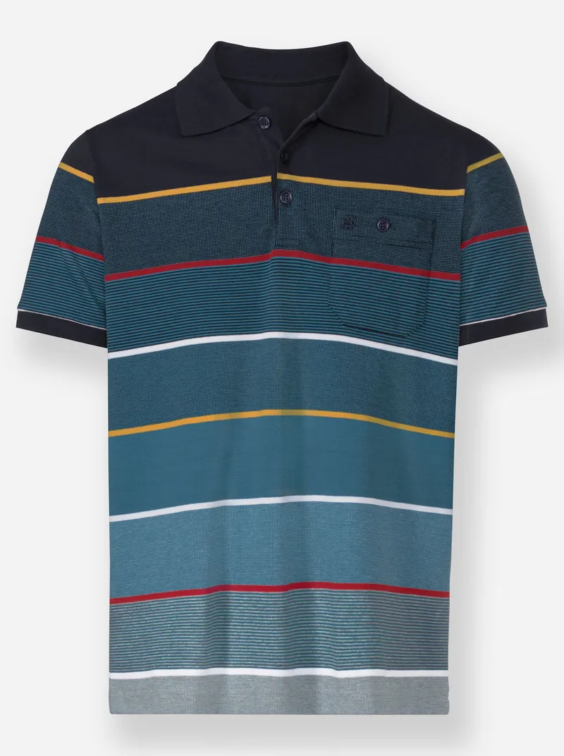marco donati Kurzarmshirt marine-topas-gestreift, Marine-topas-gestreift, – Produktbild 1 von 2