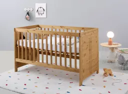 OTTO home Babybett Indra, Schlupfsprossen, 4-fach verstellbare Liegehöhe, FSC® zertifiziertes Massivholz, Landhausstil mit tollen Details – Produktbild 1 von 1