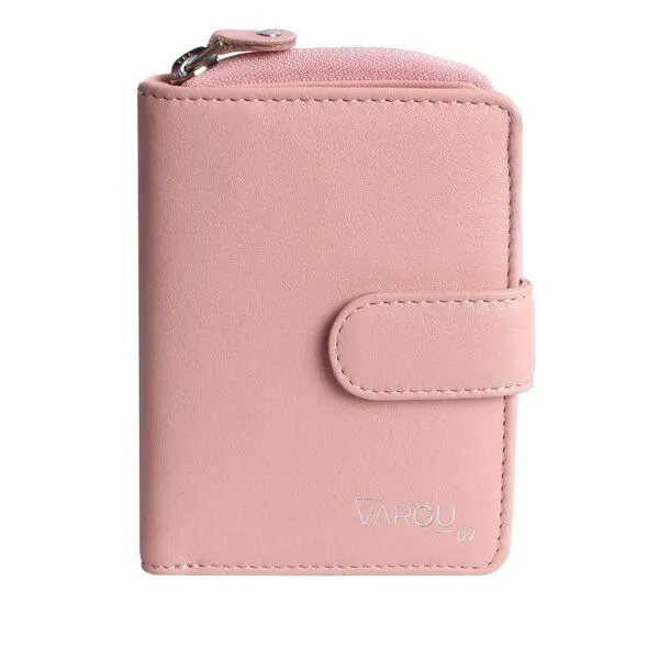 Vargu Vargu Echtleder Geldbörse VINEM 1-A mono, Light pink, – Produktbild 1 von 4