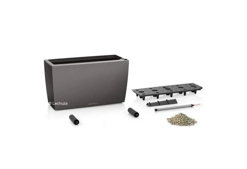 Lechuza® Lechuza® Pflanzkübel Pflanzgefäß Cararo anthrazit metallic – Produktbild 3 von 6