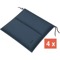 Doppler doppler Sitzkissen "CITY" mit Längssteppung, 4er-Pack, 48x48x6 cm, Polyester, dunkelblau – Produktbild 1 von 1