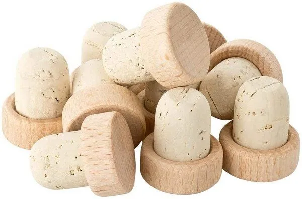 Kork-Deko Kork-Deko Griffkorken mit Holzgriff 19,5mm | Holzgriffkorken | 100% Naturkork | Für Gin, Spirituosen, Öle und Saft | Griffgröße 29 x 12 mm | 10er-Pack – Produktbild 4 von 6