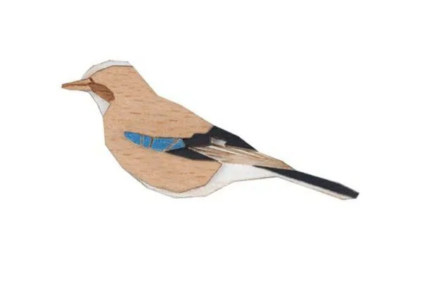 BeWooden BeWooden Holzbrosche Jay Brooch – Produktbild 1 von 3