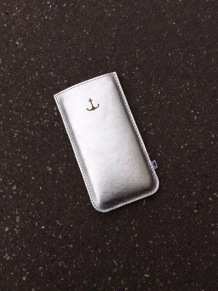 ELEKTROPULLI ELEKTROPULLI Handyhülle für dein iPhone 5, SE ohne Bumper/Case, Silber mit anker, – Produktbild 1 von 2