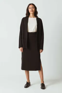 SKFK SKFK Damen vegan Strickjacke Leundia Dunkelgrau – Produktbild 1 von 1