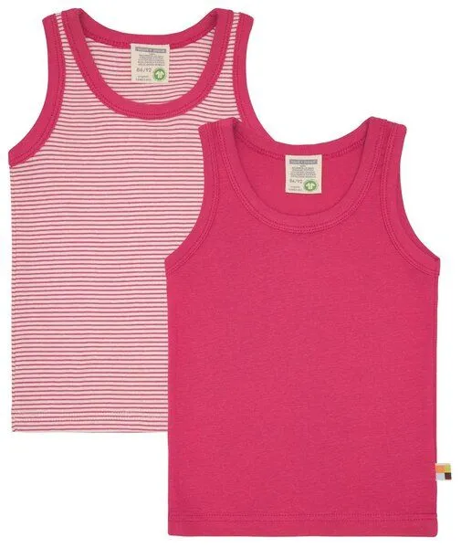 loud + proud loud + proud Babys & Kinder Doppelpack Unterhemden aus Feinripp, GOTS-zertifiziert, Pink, – Produktbild 1 von 4