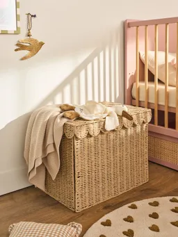 Vertbaudet Aufbewahrungstruhe FESTON mit Deckel Papierkordel Kinderzimmer – Produktbild 1 von 1