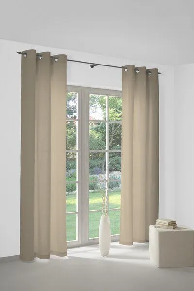 Nature by Adam Nature by Adam Vorhang aus 100% Bio-Baumwolle - Made in Germany - Neveres, Taupe, – Produktbild 7 von 7