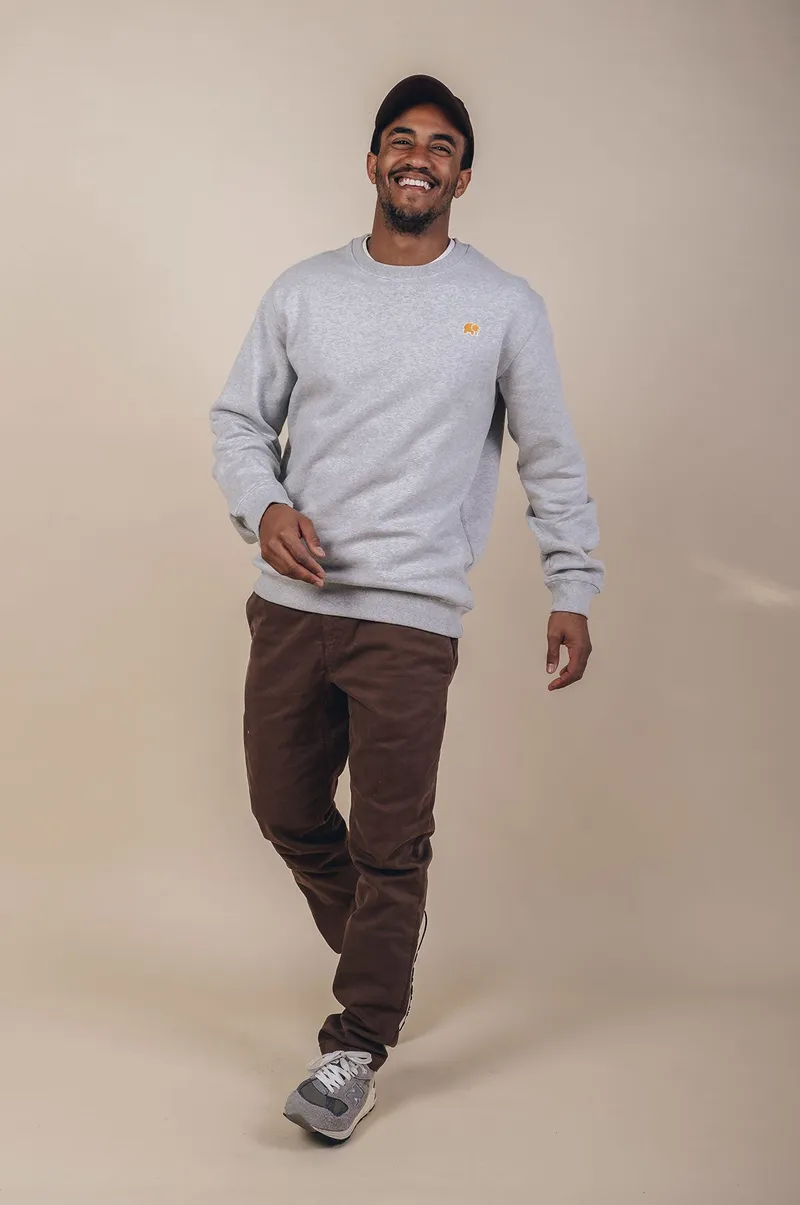 Trendsplant Trendsplant Herren vegan Pullover Essential Heather Grey, Hellgrau, – Produktbild 1 von 2