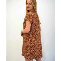 Aatise Aatise Shiftkleid Zelda mit Schmetterlingsärmel, oranger Druck, 100% EcoVero – Produktbild 1 von 1