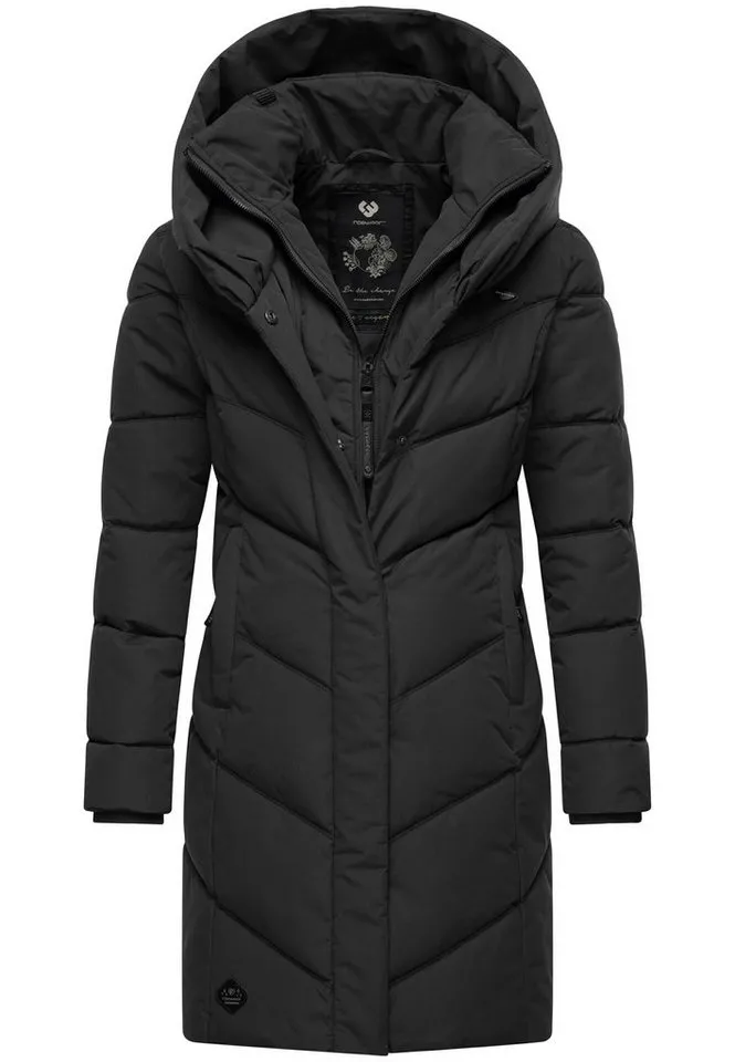 ragwear ragwear Steppmantel Natalka stylischer, gesteppter Winterparka mit gefütterter Kapuze, Schwarz, – Produktbild 1 von 3