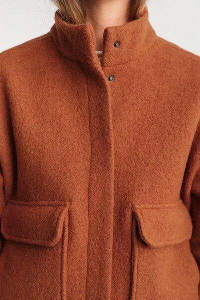 TWOTHIRDS TWOTHIRDS Jacke aus gekochter Wolle Bushmill, Burnt orange, – Produktbild 3 von 3