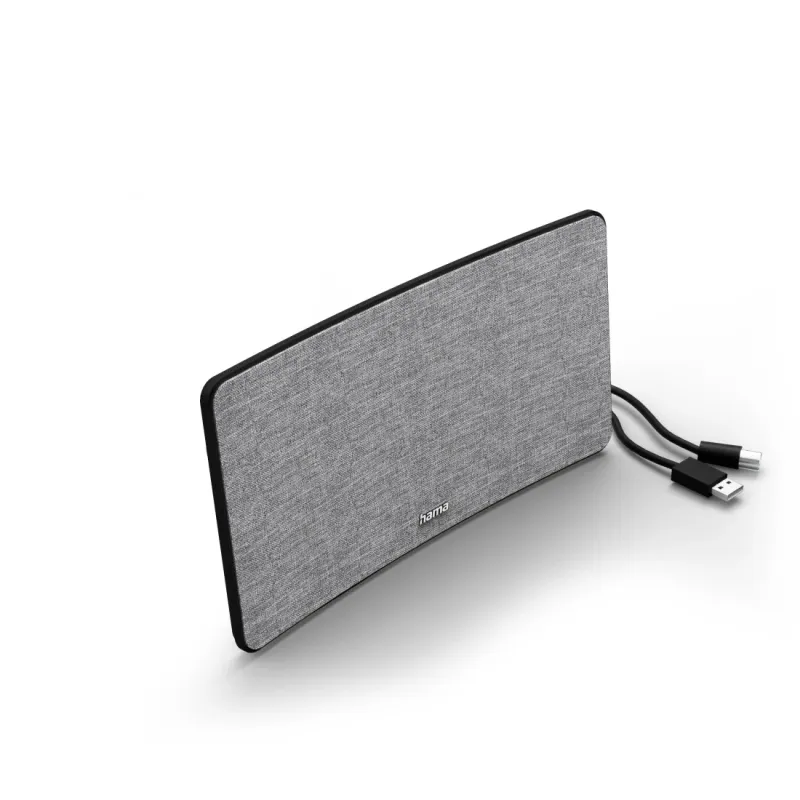 Hama Hama Zimmerantenne "Stoff-Design", DVB-T2, aktiv, Grau/Schwarz – Produktbild 4 von 6