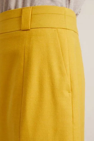 LANIUS LANIUS ROCK mit Schlitz aus Bio-Schurwolle mit recyceltem Polyester, Saffron, – Produktbild 4 von 4
