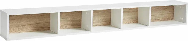 OTTO home Wandregal Toledo,Breite 169 cm stilvolle Deko-Wandregal, Wandregal mit 5 Fächern, viel Stauraum, Masse 169/20,5/19 (B/H/T), Weiß, – Produktbild 7 von 8