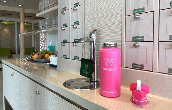 JN JuNiki's JN JuNiki's Trinkflasche aus Edelstahl Vakuum-isoliert 1L/32oz, Pink, – Produktbild 2 von 4