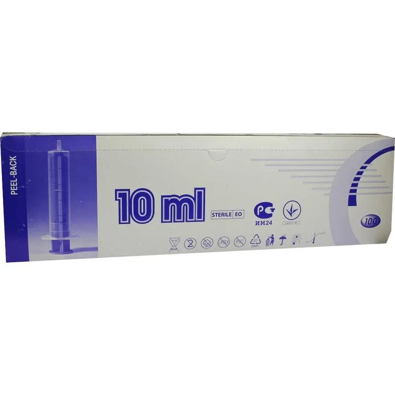 P. J. Dahlhausen SPRITZE 10 ml 2teilig Luer exzentrisch 100 St Spritzen – Produktbild 1 von 1