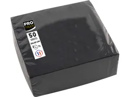 ProNappe 50 ProNappe Cocktail-Servietten 20 x 20 cm, schwarz – Produktbild 1 von 1
