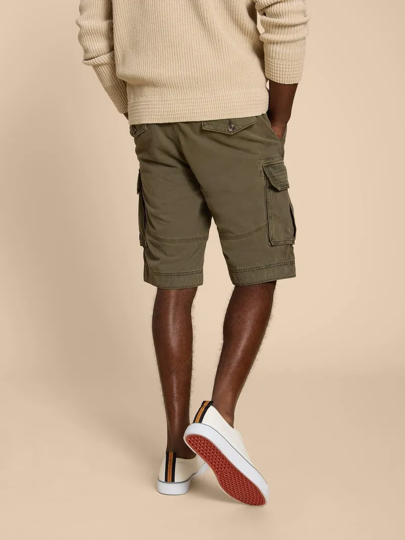 White Stuff Halsall Cargoshorts aus Bio-Baumwolle - 32/R, Khakigrün, – Produktbild 4 von 4