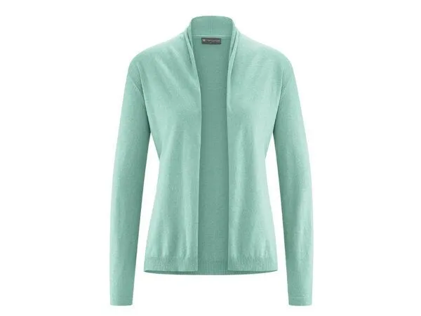 HempAge HempAge Sommerliche Strickjacke Hanf/Biobaumwolle, Sage (grün), – Produktbild 3 von 4